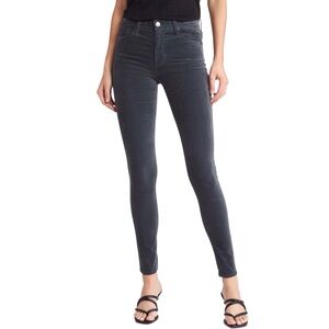 AG Adriano Goldschmied Farrah High Rise Gray Velvet Corduroy Jeans Size 26